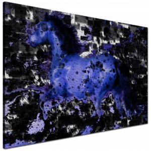 'Abstraktus mėlynas arklys' tapyba ant drobės