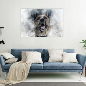 'Dainuojantis šuo' paveikslas ant drobės