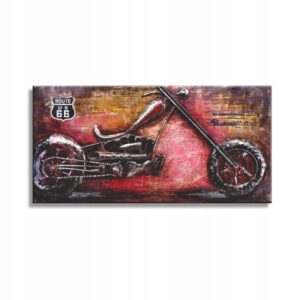'Harley motociklas' metalinis paveikslas