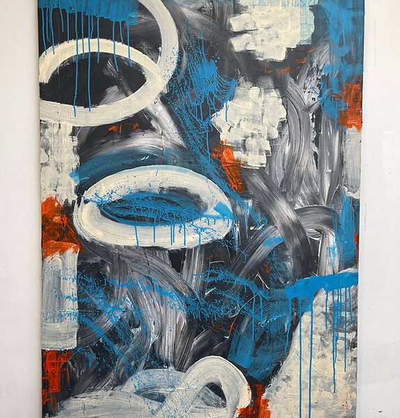 'Lietus' ranka tapytas paveikslas