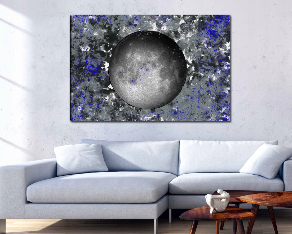 'Mėnulio abstrakcija' tapyba ant drobės