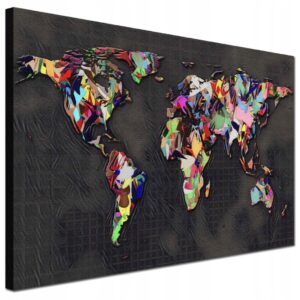 'Pasaulio žemėlapis' tapyba ant drobės