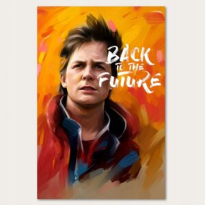 'Ryžtingas 'Atgal į ateitį'' paveikslas ant drobės