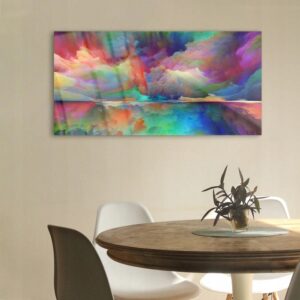 'Abstract art' paveikslas ant stiklo