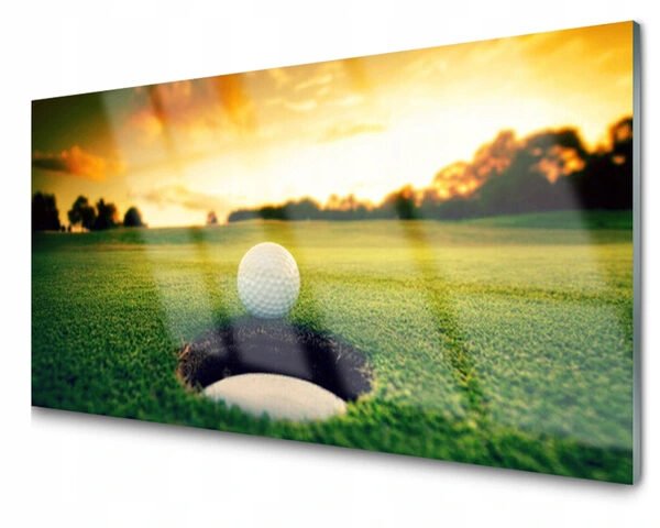 'Golfas' paveikslas ant stiklo
