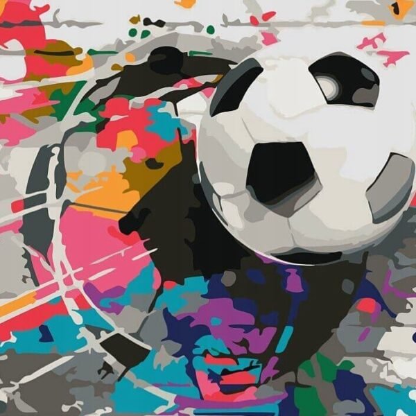 'Futbolo kamuolys' 40x50 tapyba pagal skaičius