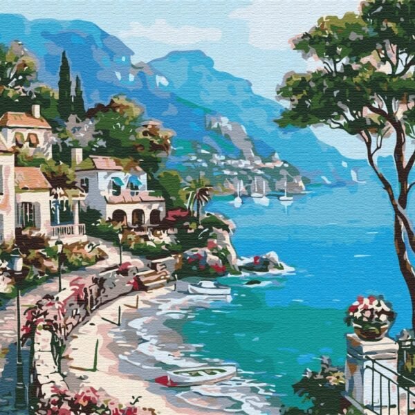 'Italijos Rivjera' 40x50 tapyba pagal skaičius