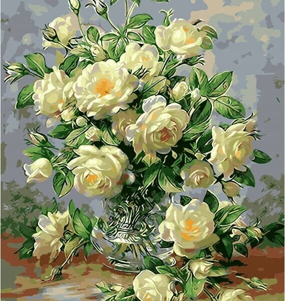 'Karališkoji puokštė' 40x50 tapyba pagal skaičius