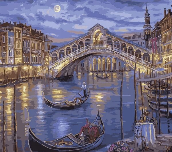 'Romantiška Venecija' 40x50 tapyba pagal skaičius