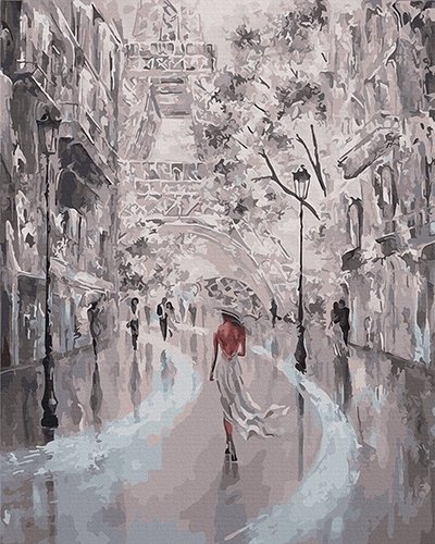 'Sidabrinis Paryžius' 40x50 tapyba pagal skaičius