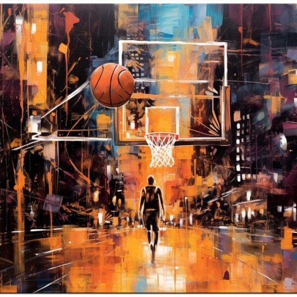 'Gatvės krepšinis' 120x80cm paveikslas ant drobės