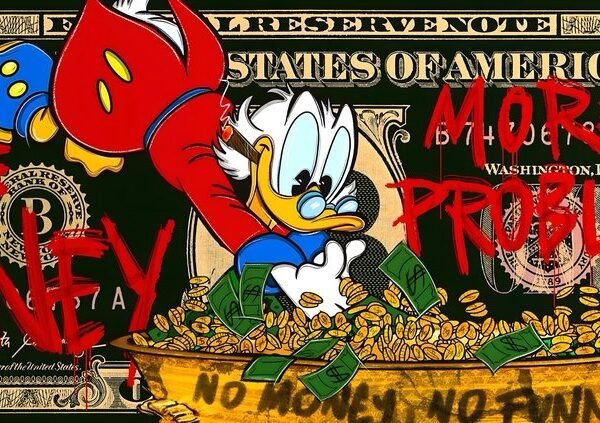 'More Money More Problems' paveikslas ant drobės