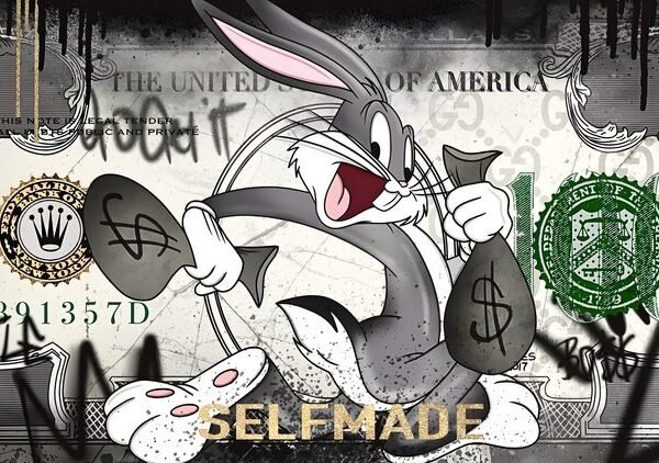 'Selfmade Bunny Bill' paveikslas ant drobės