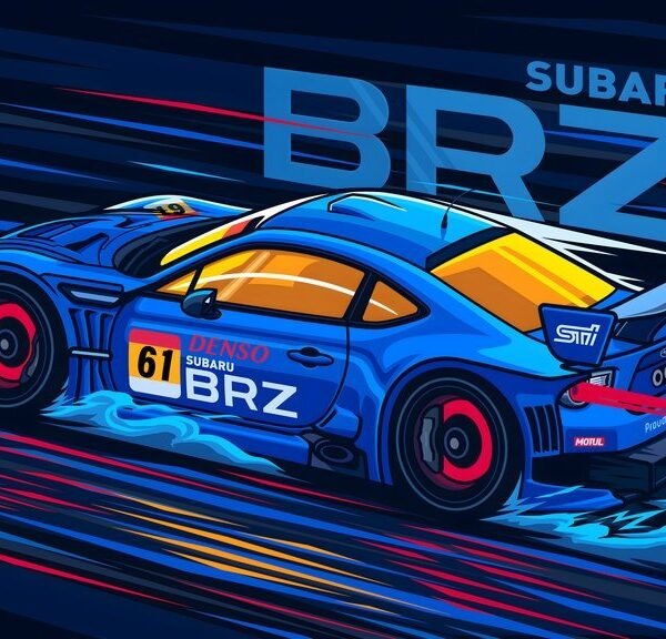 'Subaru BRZ Race' paveikslas ant drobės 'Subaru BRZ Race' paveikslas ant drobės