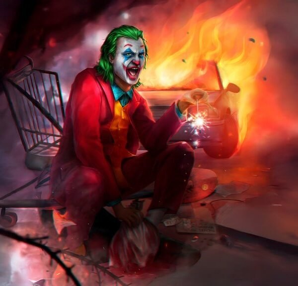 'Besijuokiantis Džokeris' paveikslas ant drobės 'Besijuokiantis Džokeris' paveikslas ant drobės