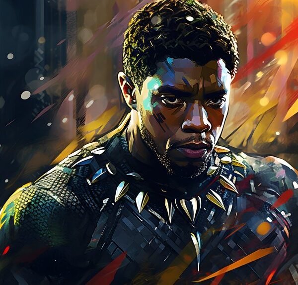 'Karalius T'Challa' paveikslas ant drobės