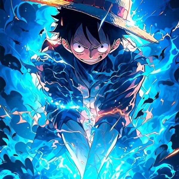 'Mėlynasis Luffy' paveikslas ant drobės 'Mėlynasis Luffy' paveikslas ant drobės