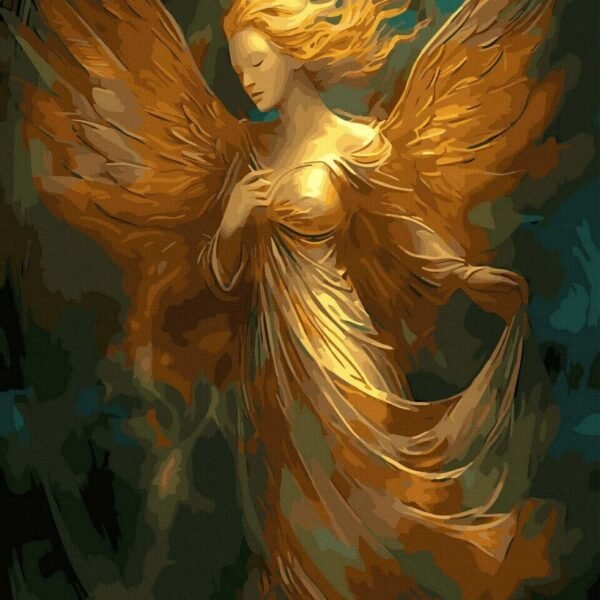 'Auksinis angelas' 40x50 tapyba pagal skaičius