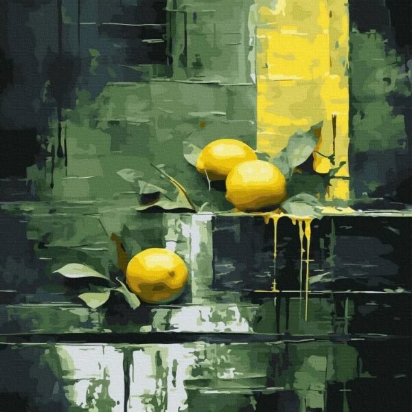 'Saulėtos citrinos' 40x50 tapyba pagal skaičius
