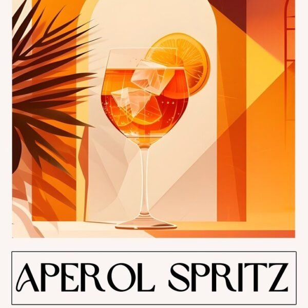 'Oranžinis Aperol Spritz plakatas' paveikslas ant drobės 'Oranžinis Aperol Spritz plakatas' paveikslas ant drobės