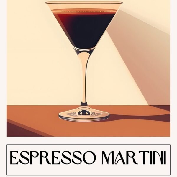 'Stilingas Espresso Martini kokteilis' paveikslas ant drobės 'Stilingas Espresso Martini kokteilis' paveikslas ant drobės